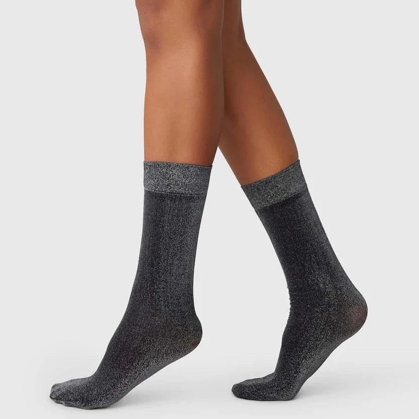 SHIMMERY SOCKS INES Black