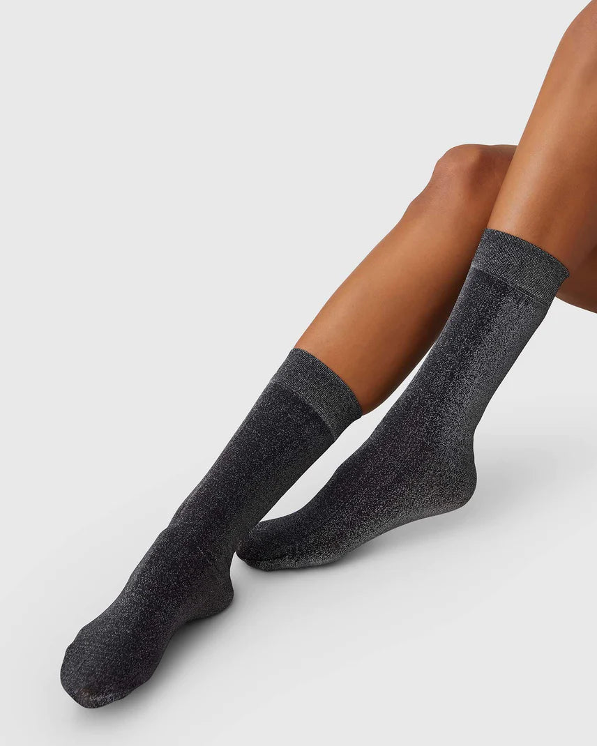 SHIMMERY SOCKS INES Black
