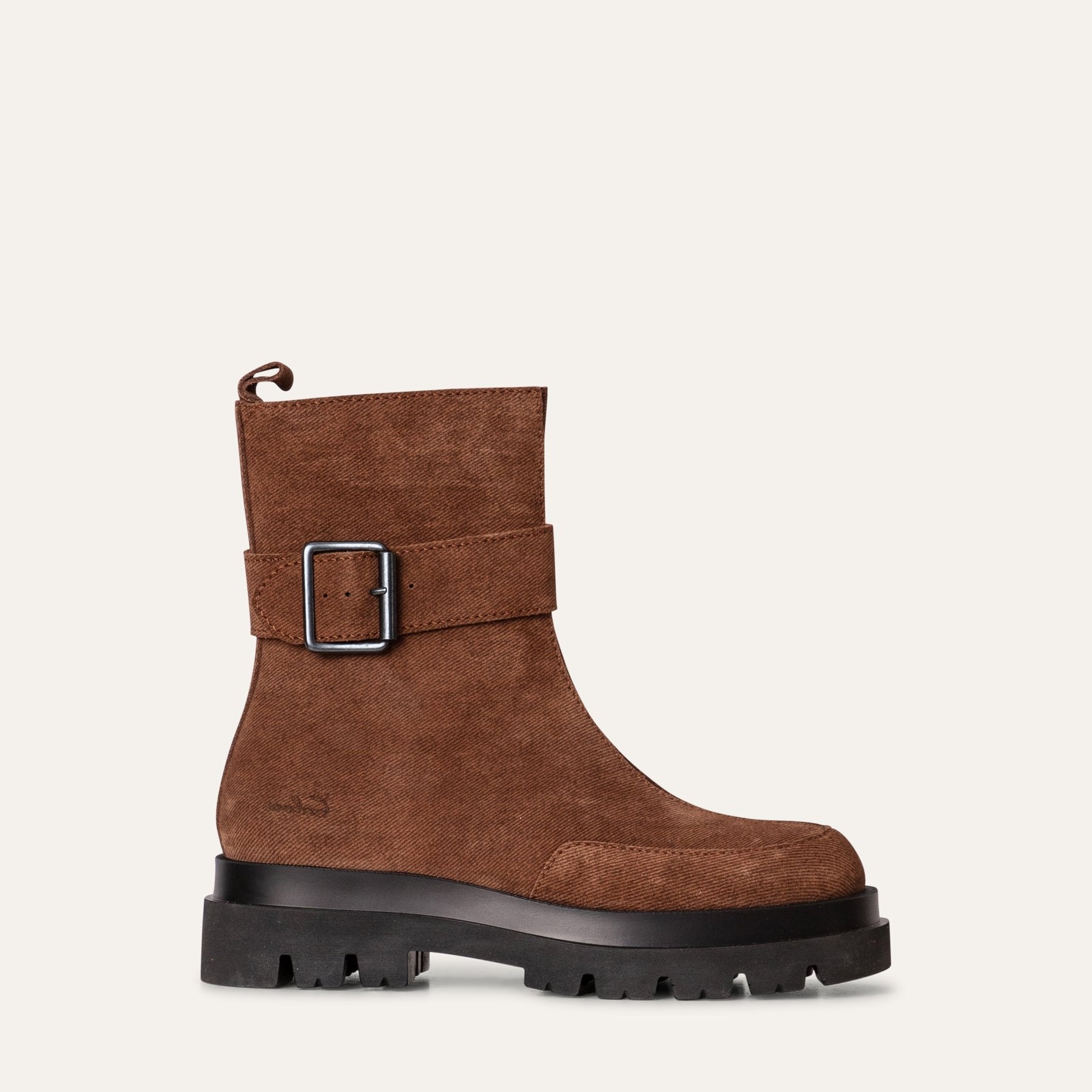 Cecile brown suede leather boot tractorsole Calou Stockholm