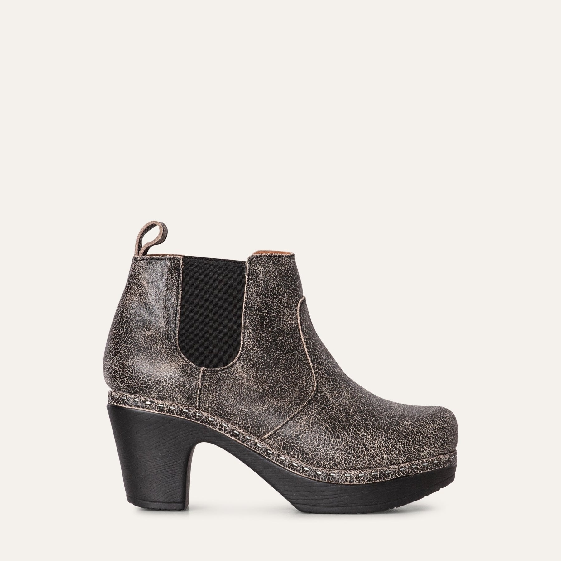 Doris black vintage clog boot Calou