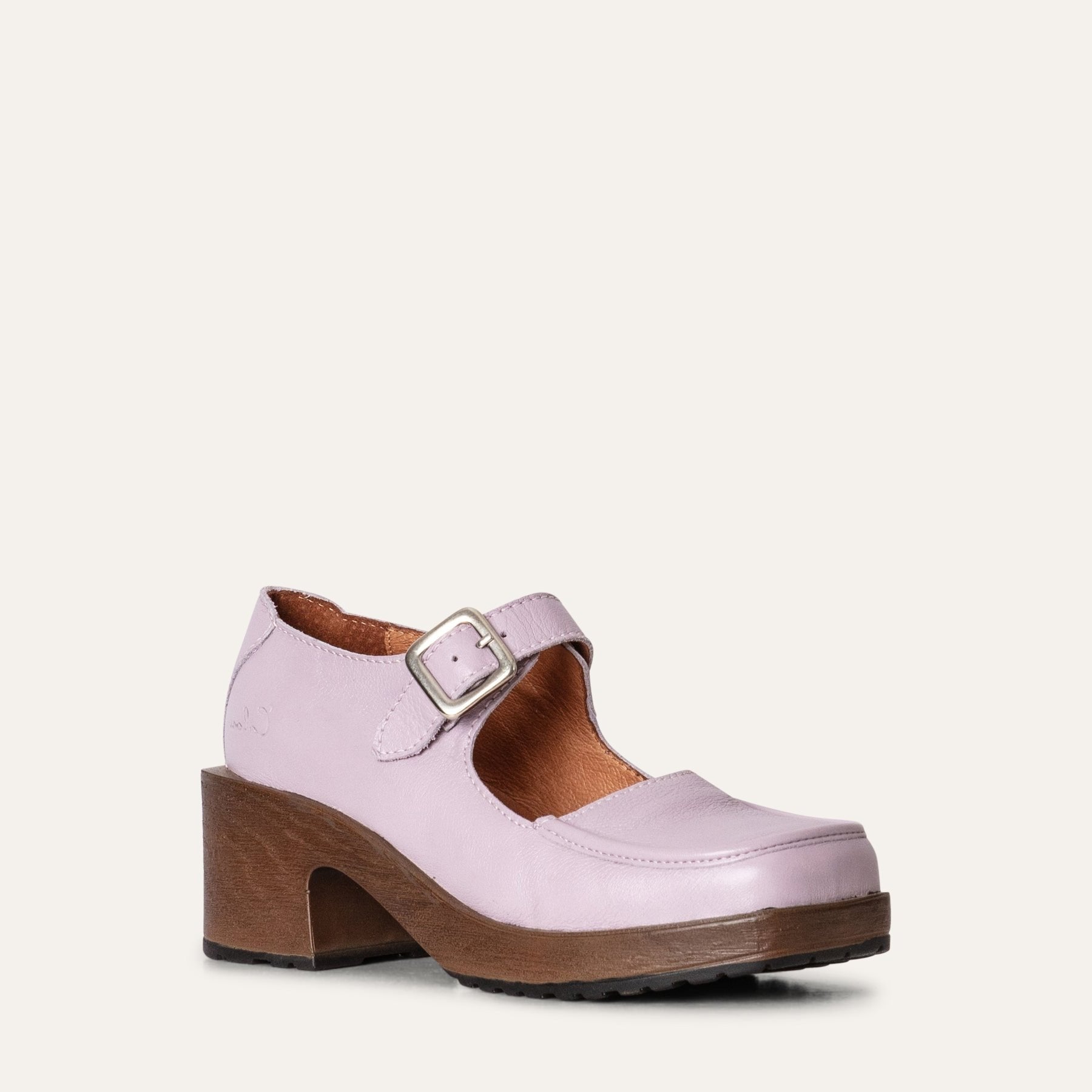 Iwa lilac leather Mary Jane shoe Calou
