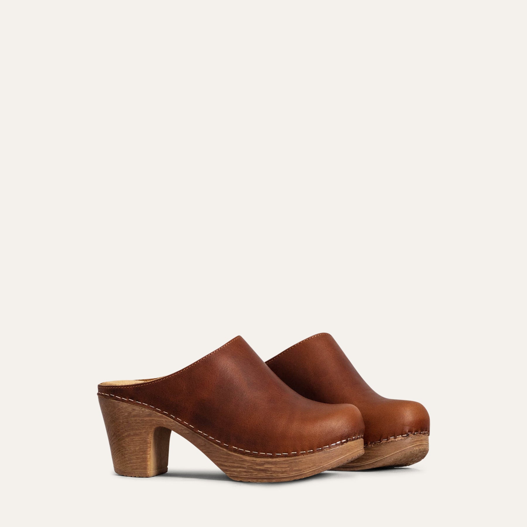 Lisa brown leather clogs, Calou Stockholm