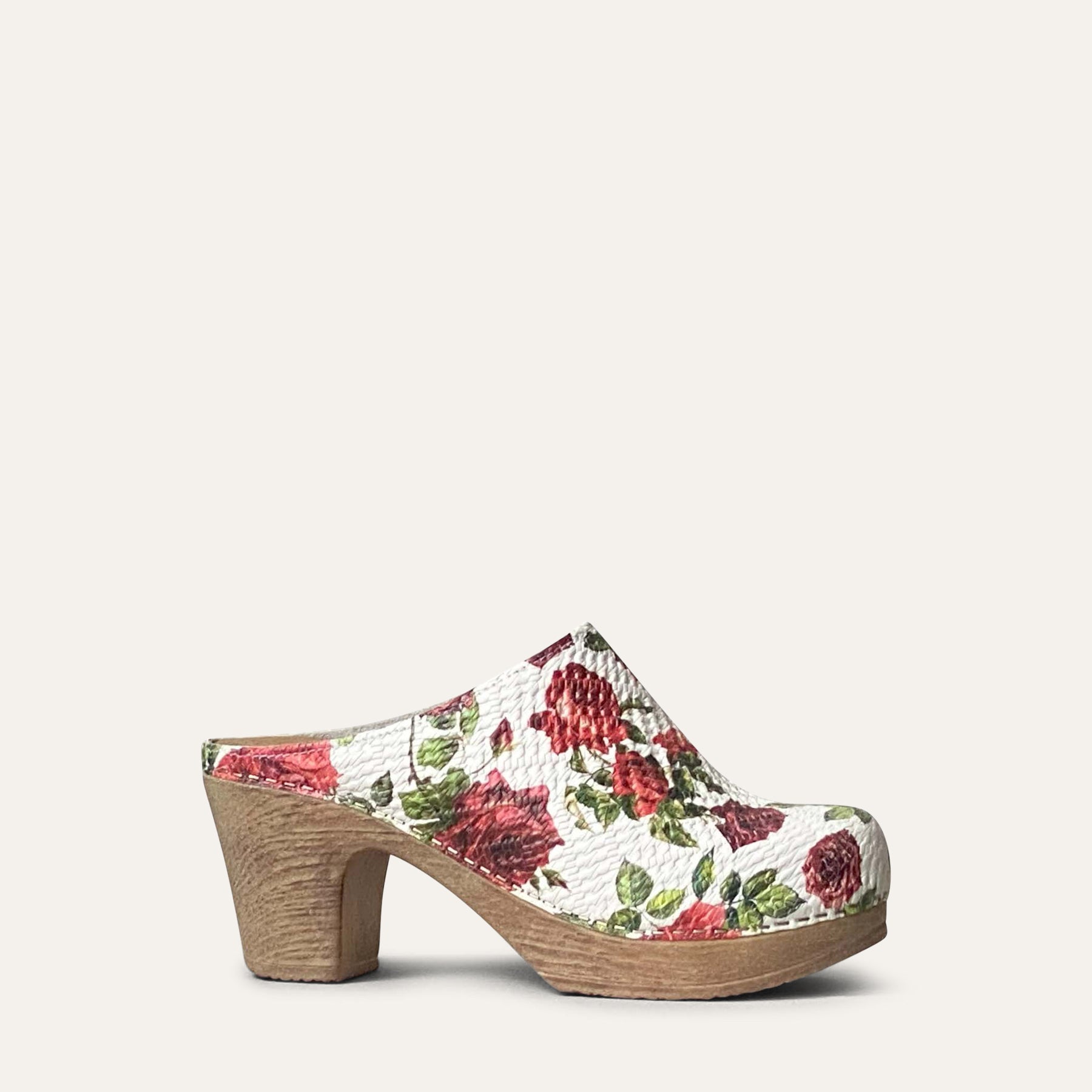 Lisa flower leather clog