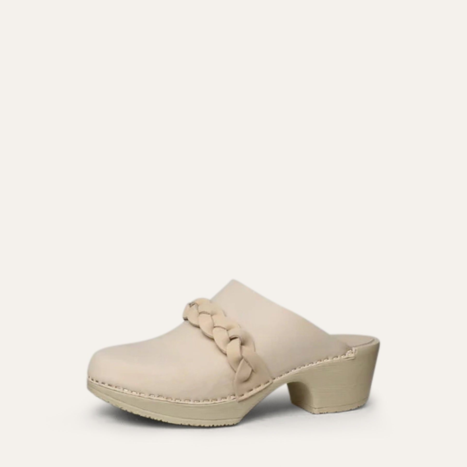 Lotta beige leather clog 