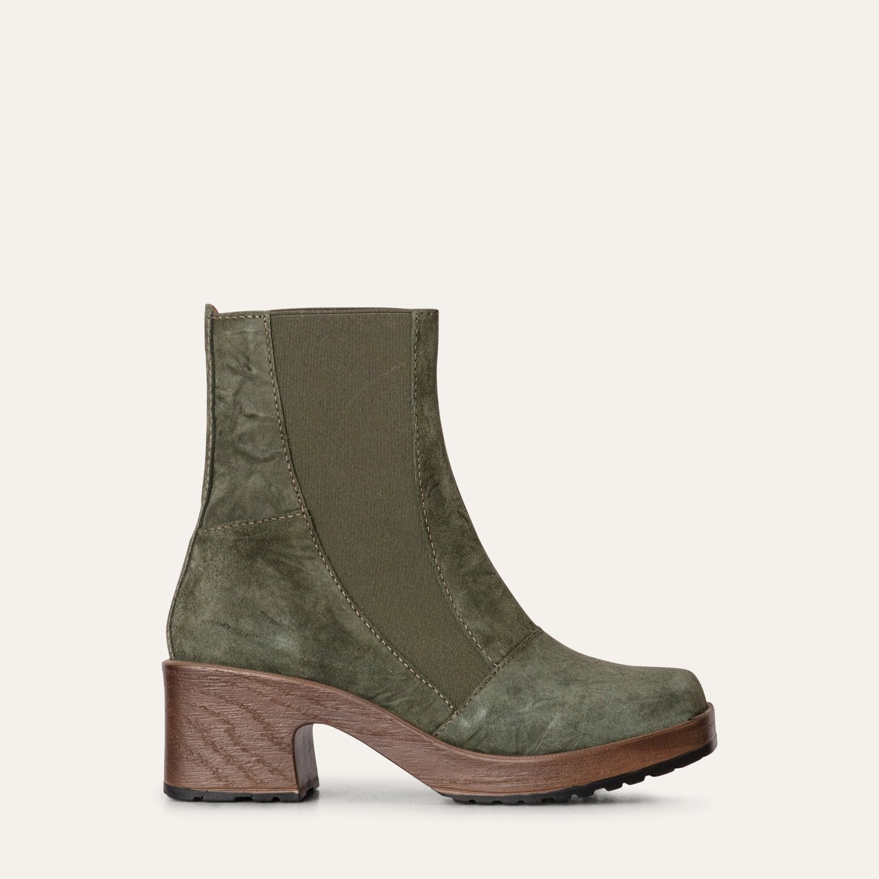 Signe green suede clog boot Calou