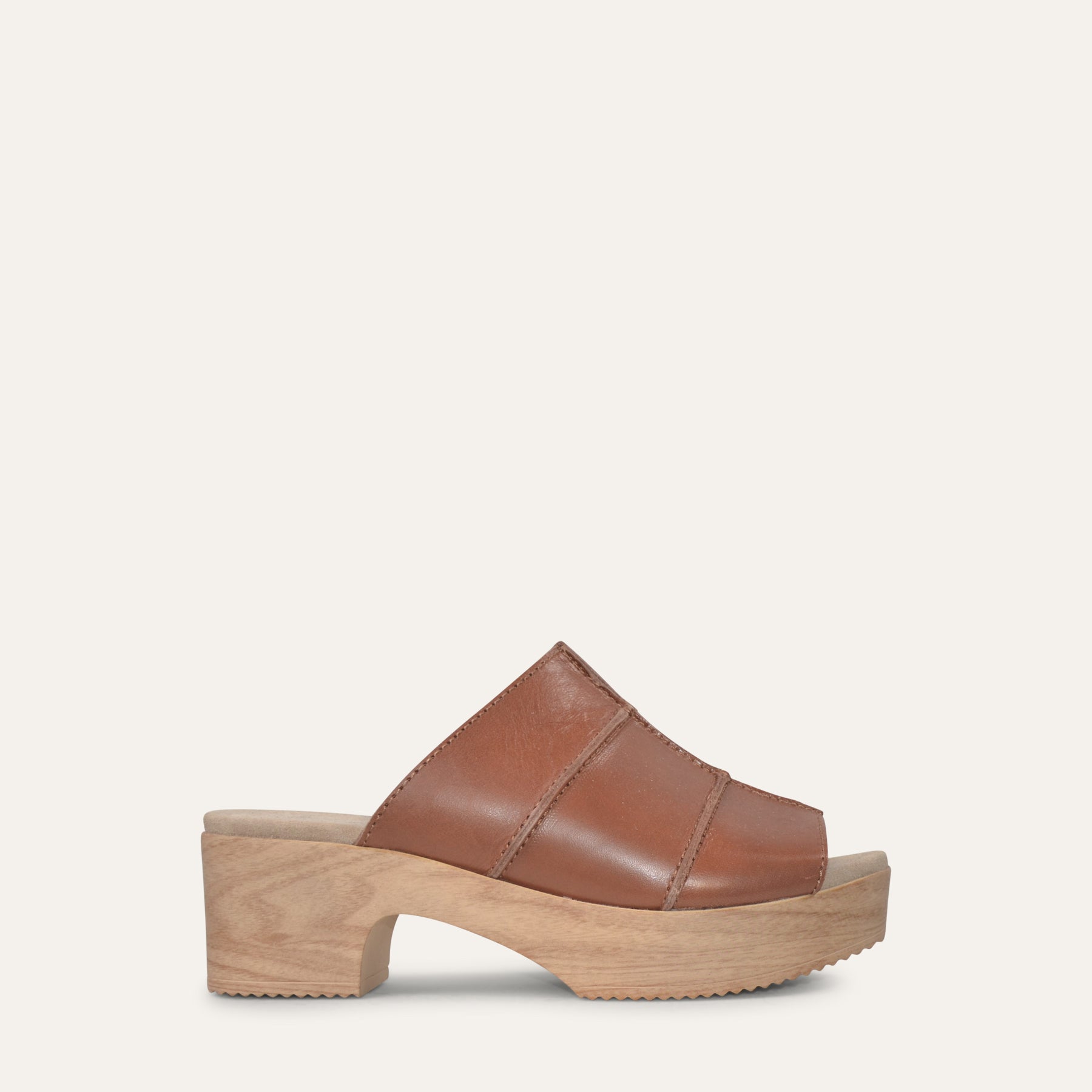 Tova brown leather clog sandal Calou